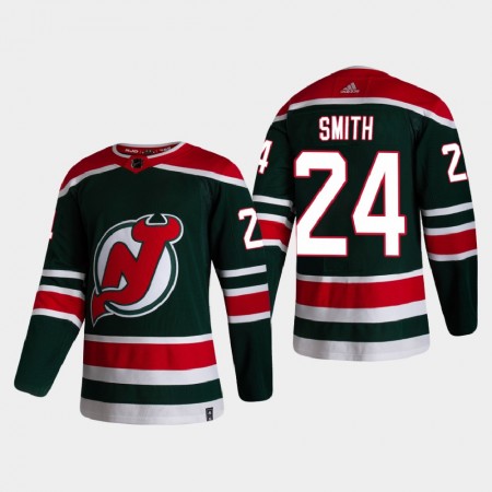 Herren Eishockey New Jersey Devils Trikot Ty Smith 24 2020-21 Reverse Retro Authentic